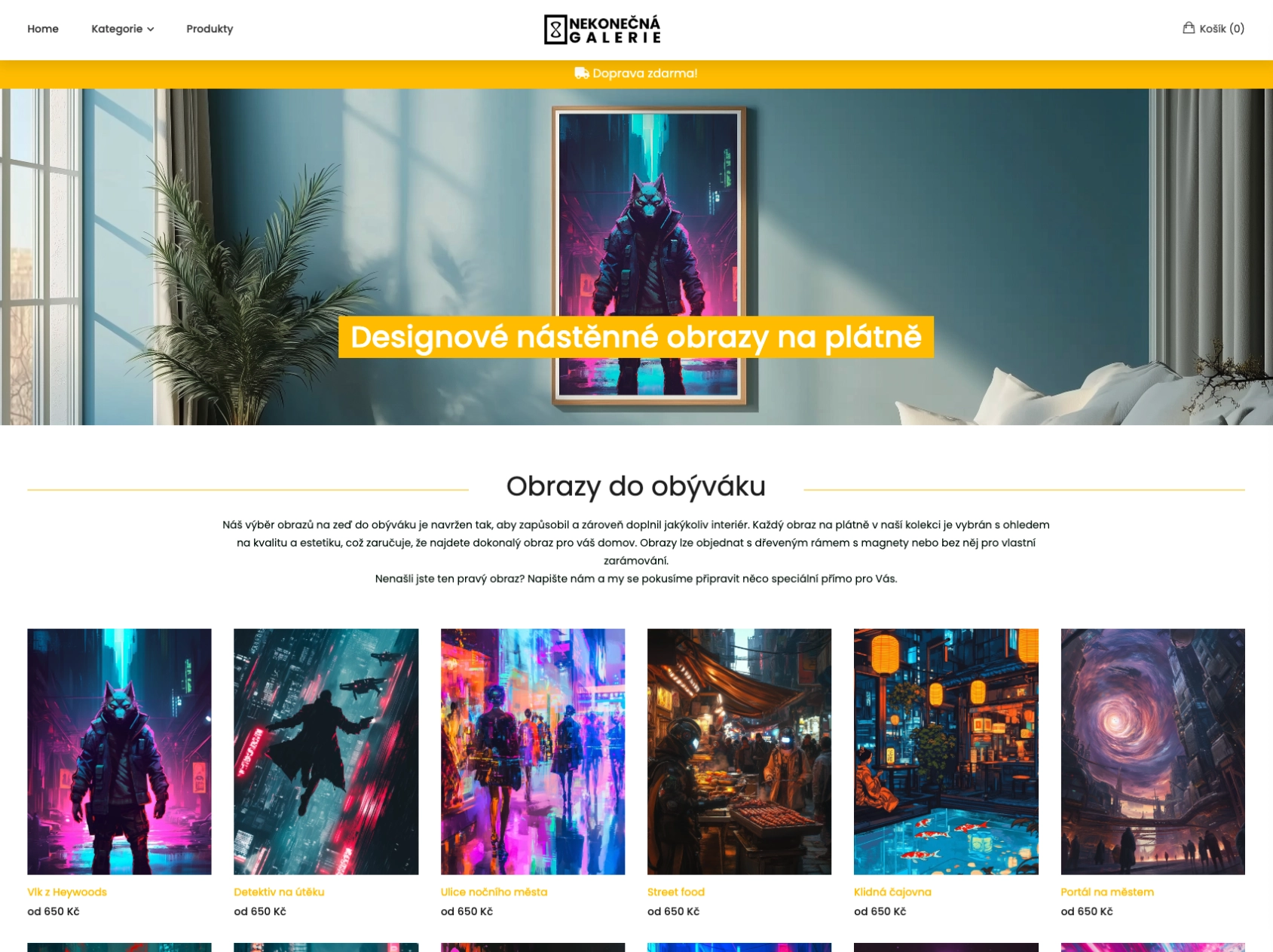 E-shop - Nekonečná Galerie (2024-2026)